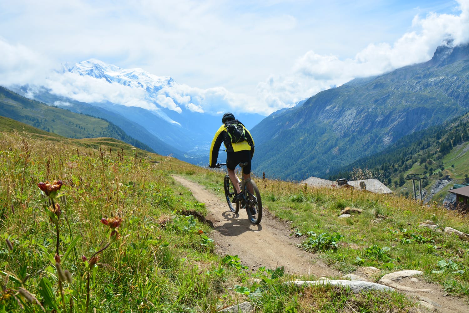 Mountain biking in Chamonix Valley, France