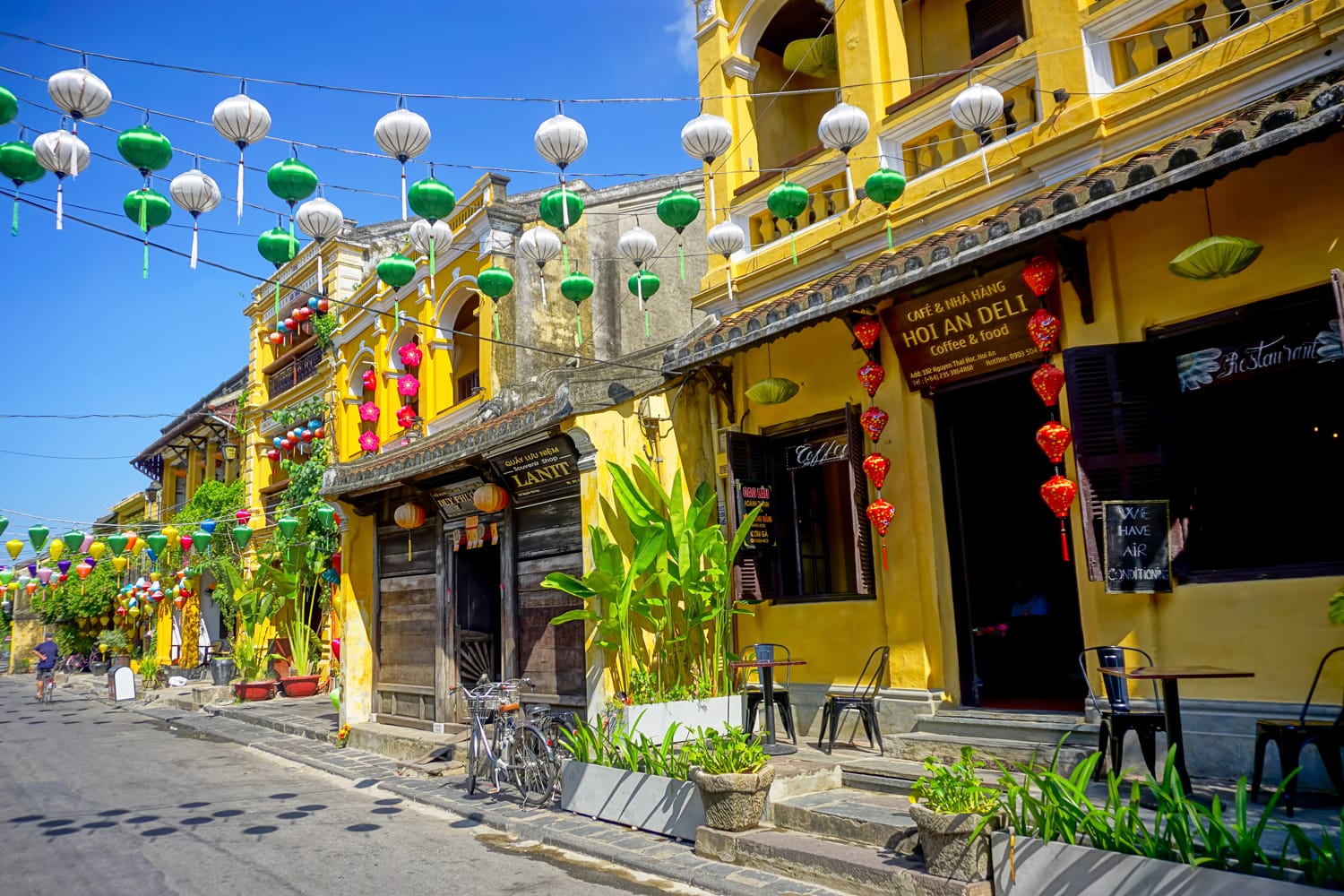 The street view of Hoi An, Vietnam.