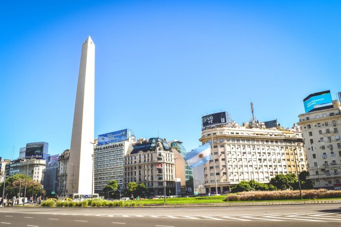 The Obelisk in Buenos Aires, Argentina