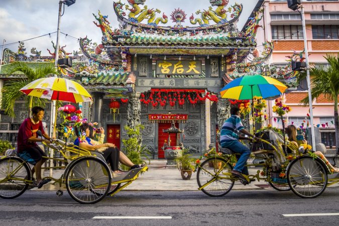 Street scenes in the historic colonial district of Georgetown, Penang