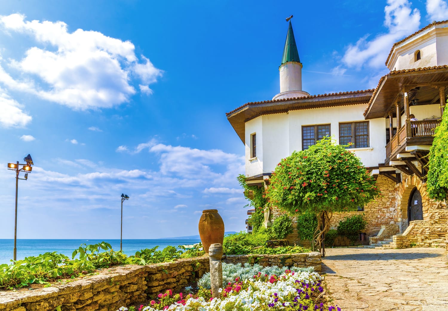 Balchik Palace Castle of Romanian Queen Marie at Bulgarian Black Sea coast