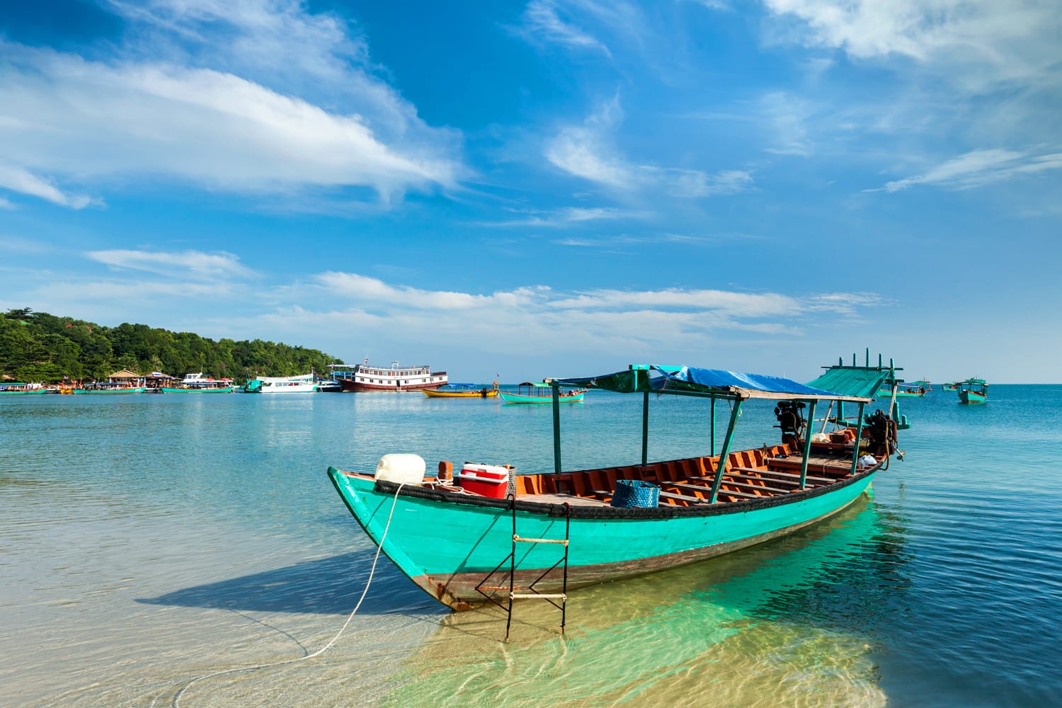 Boats in Sihanoukville, Cambodia