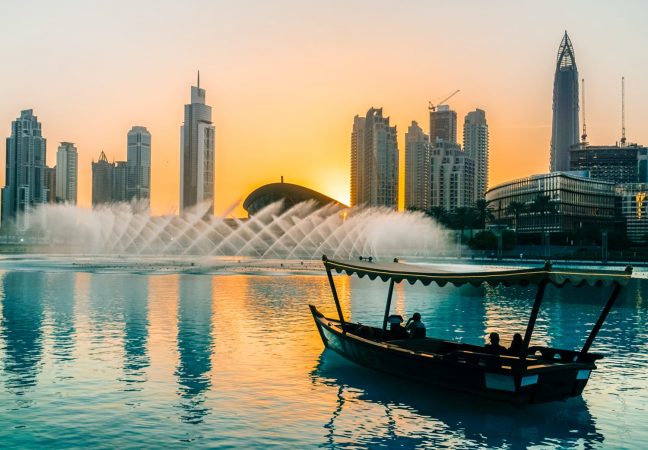Singing fountains in Dubai, UAE