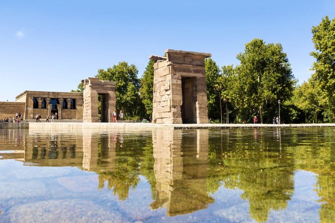 Debod Temple in Madrid, Spain