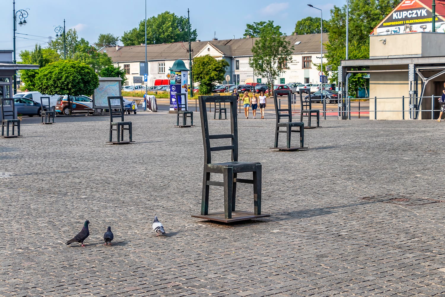 Memorial to Jews from the Krakow Ghetto on their deportation site on the Ghetto Heroes Square in Podgorze district