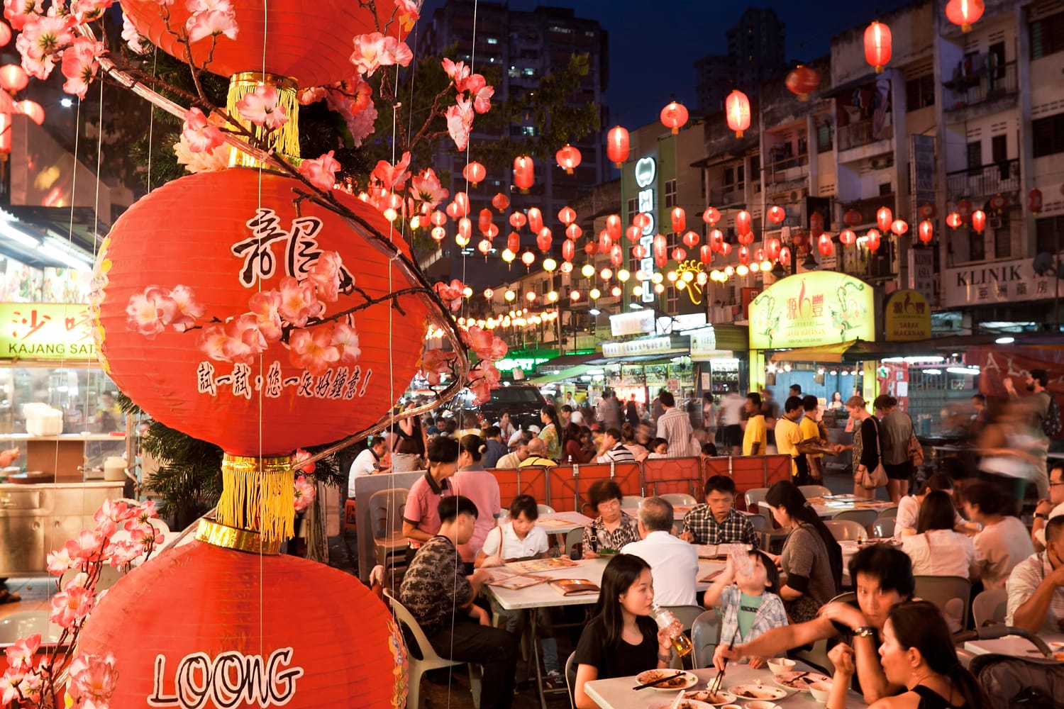 Street restaurant Jalan Alor in heart of Kuala Lumpur.