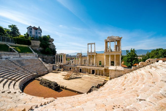Roman theatre of Philippopolis in Plovdiv, Bulgaria
