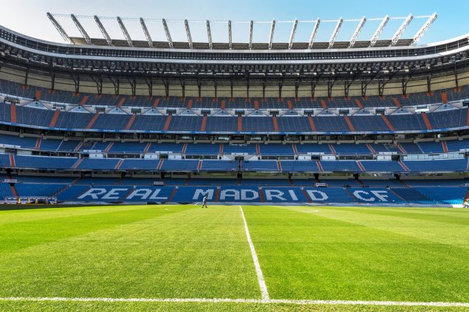 Santiago Bernabeu stadium in Madrid, Spain