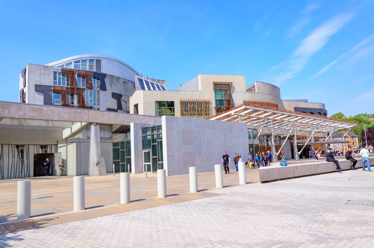 Exterior of the Scottish Parliament Building, Holyrood, Edinburgh, Scotland