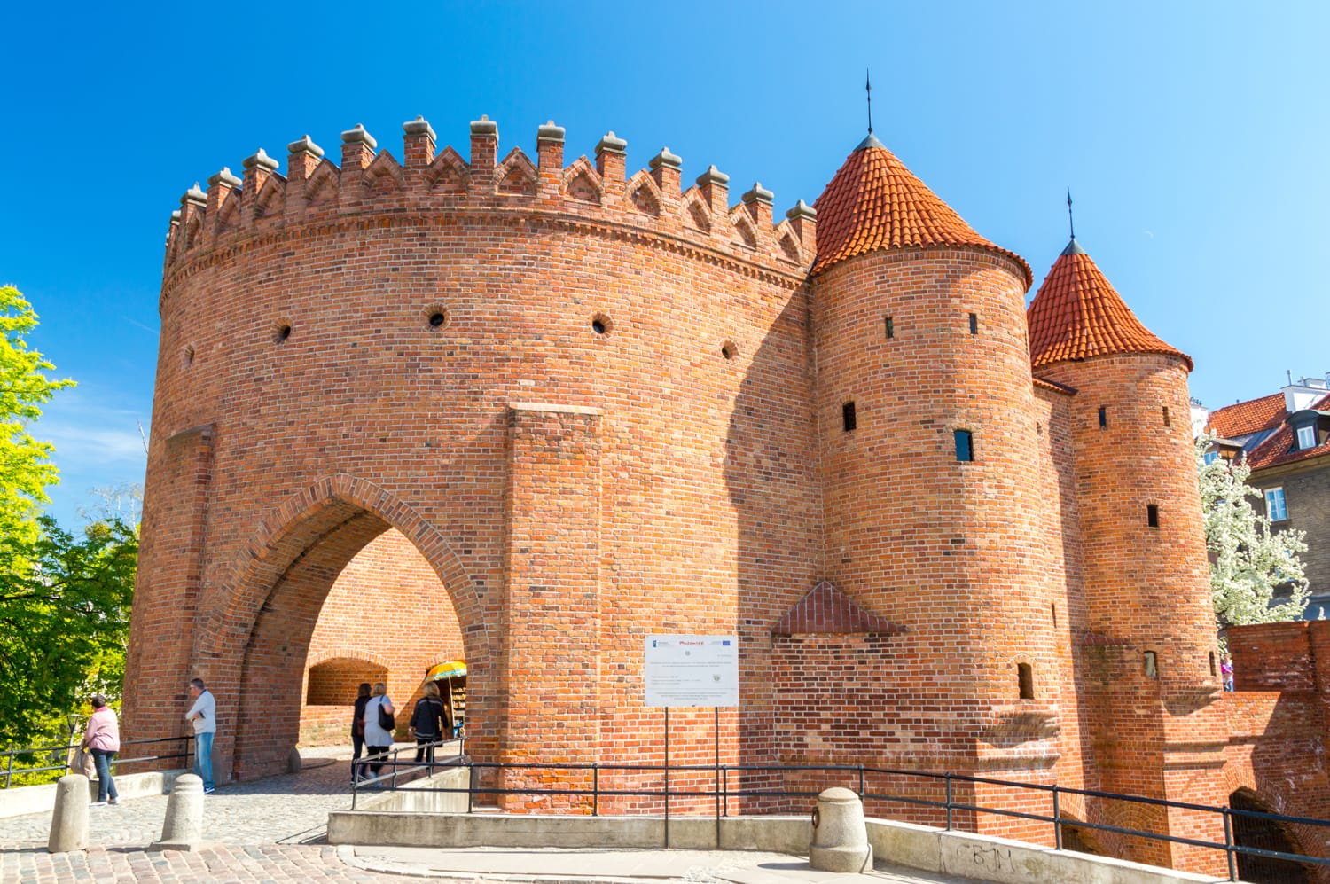 Historic Warsaw Barbican in the Warsaw Old Town.