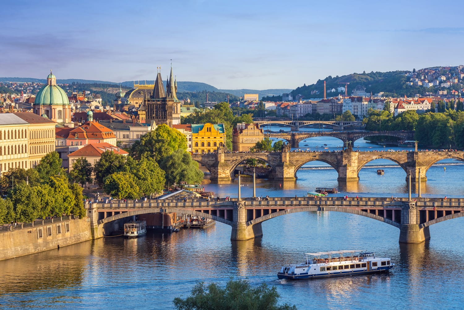 Prague city skyline, Prague, Czech Republic