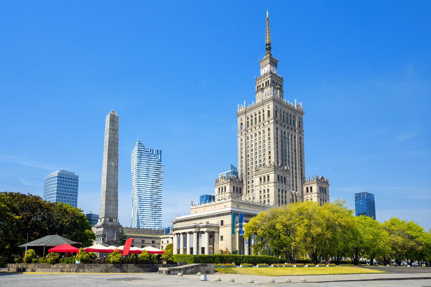 Warsaw Palace of Culture and Science is the city's most visible landmark and tallest building in Poland