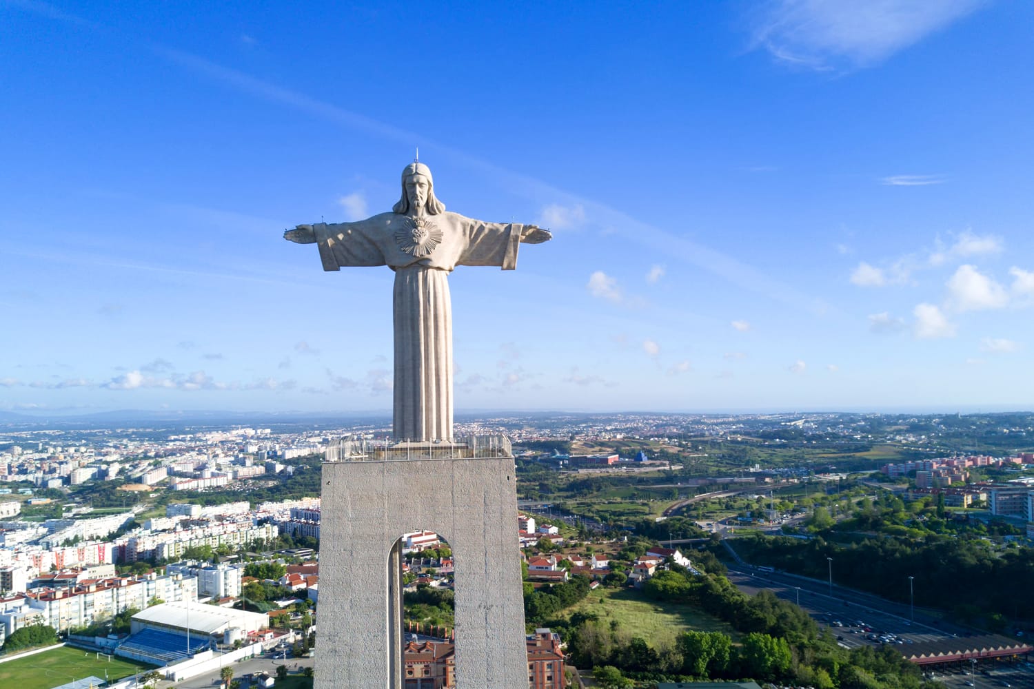 The Christ the King Statue (Cristo Rei) in Lisbon. Portugal.