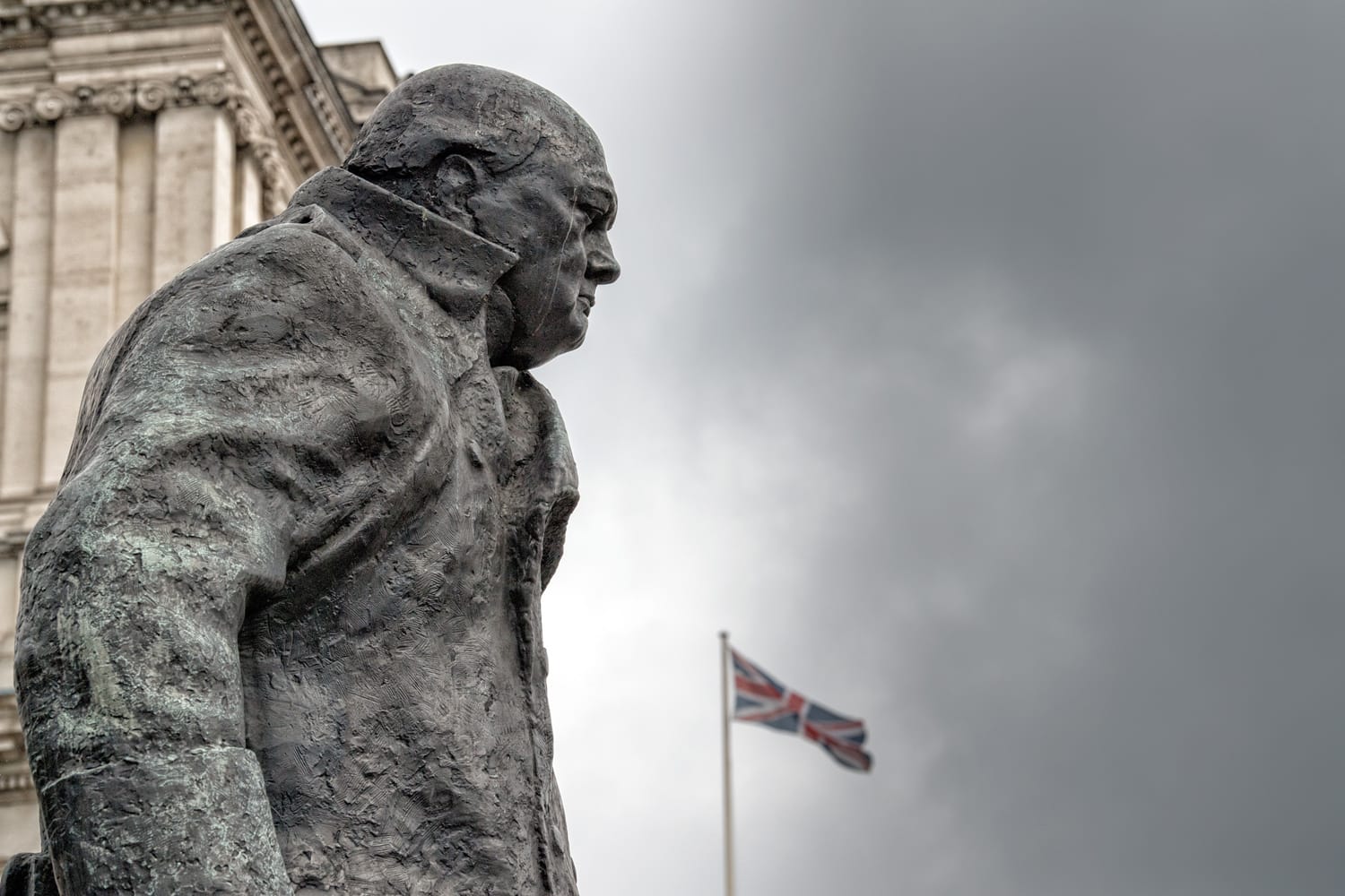 Churchill Statue in London, UK