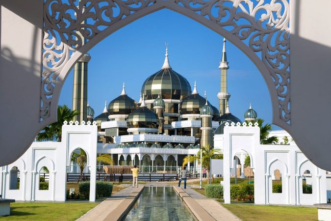 Crystal Mosque or Masjid Kristal in Kuala Terengganu, Terengganu, Malaysia, Asia.