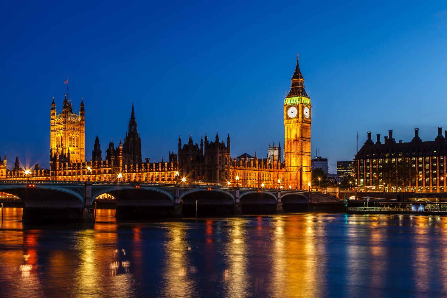 Big Ben and House of Parliament at Night, London, United Kingdom