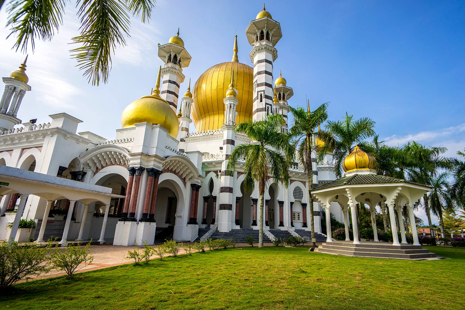Ubudiah mosque at Kuala Kangsar Perak Malaysia with Islamic architecture