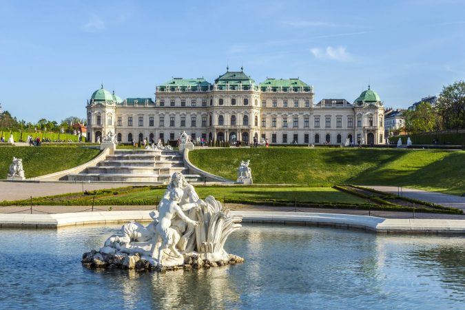 Belvedere Palace in summer, Vienna, Austria
