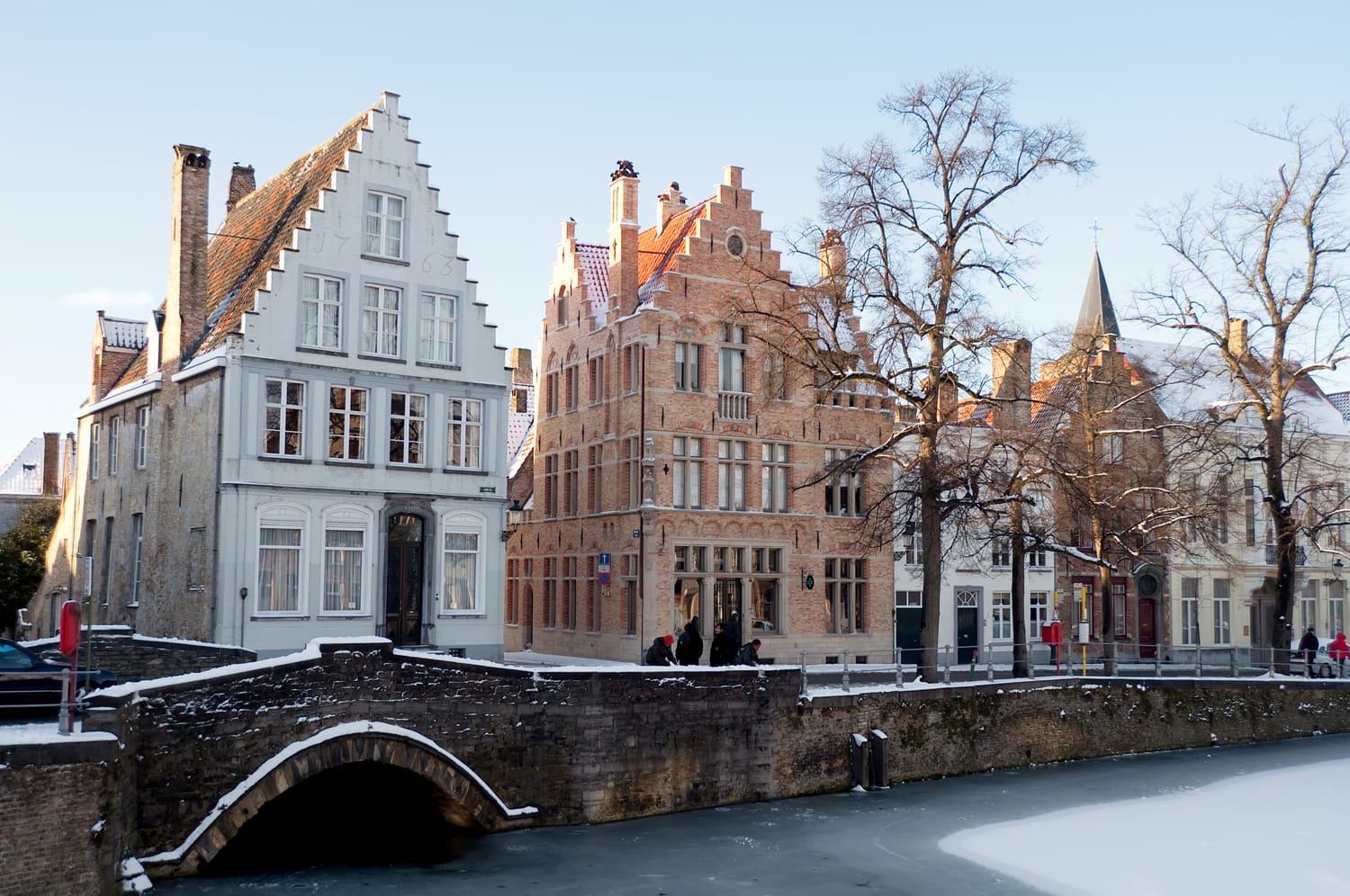 Bruges in Belgium during winter