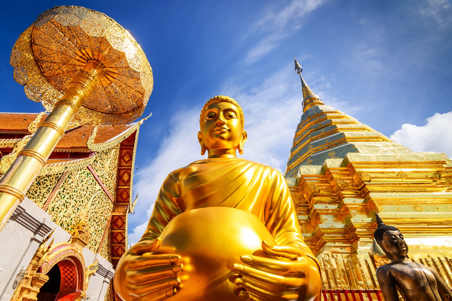 Wat Phra That Doi Suthep is tourist attraction of Chiang Mai, Thailand.Asia.