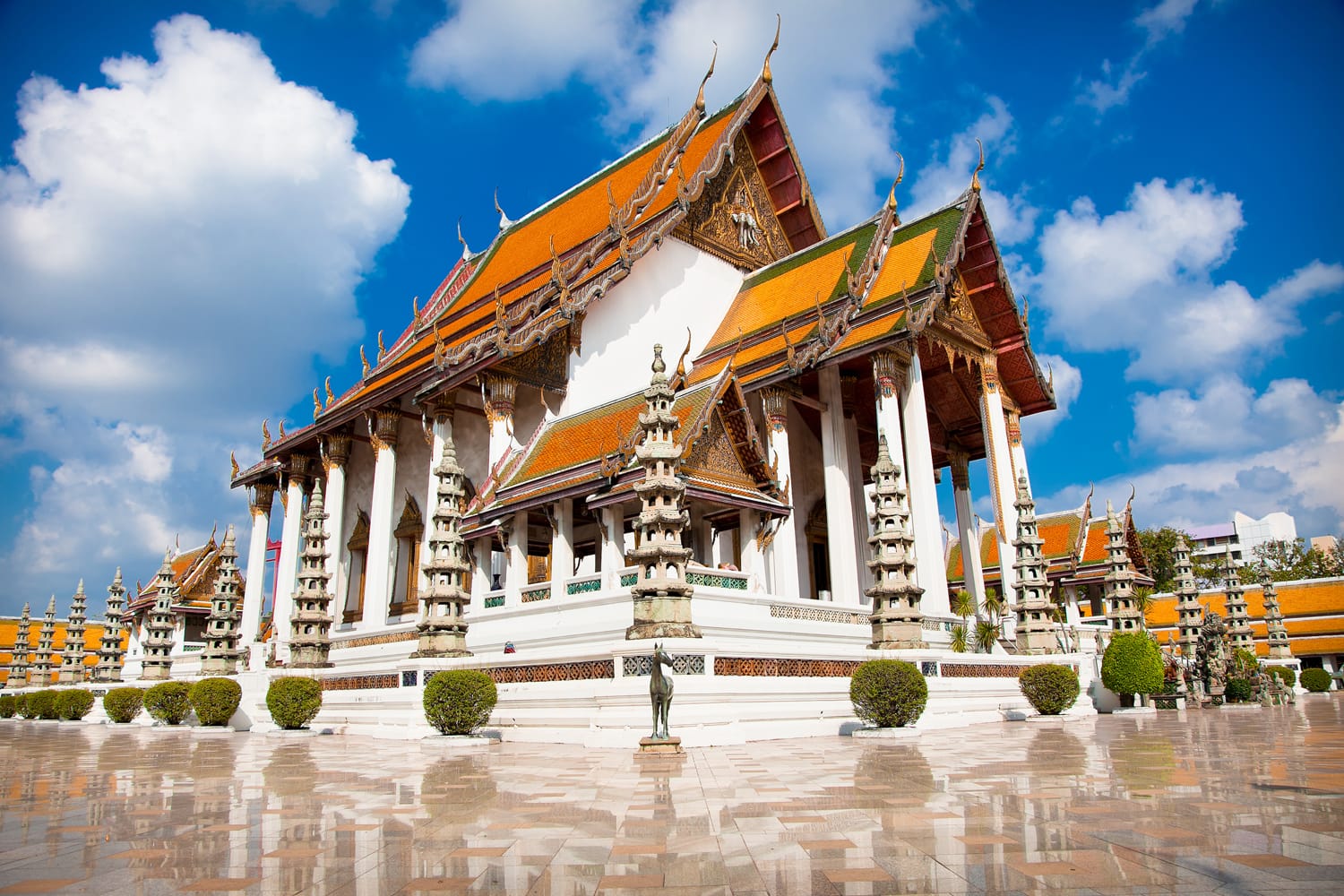 Wat Suthat Thep Wararam is a Buddhist temple in Bangkok, Thailand