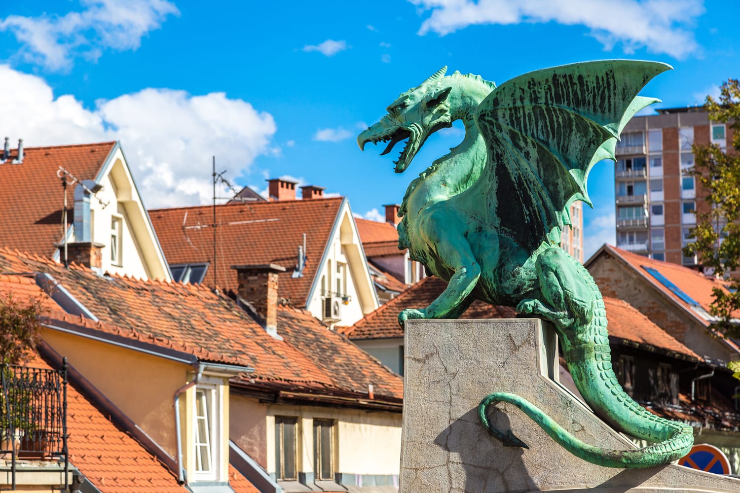 Dragon Bridge in Ljubljana Slovenia