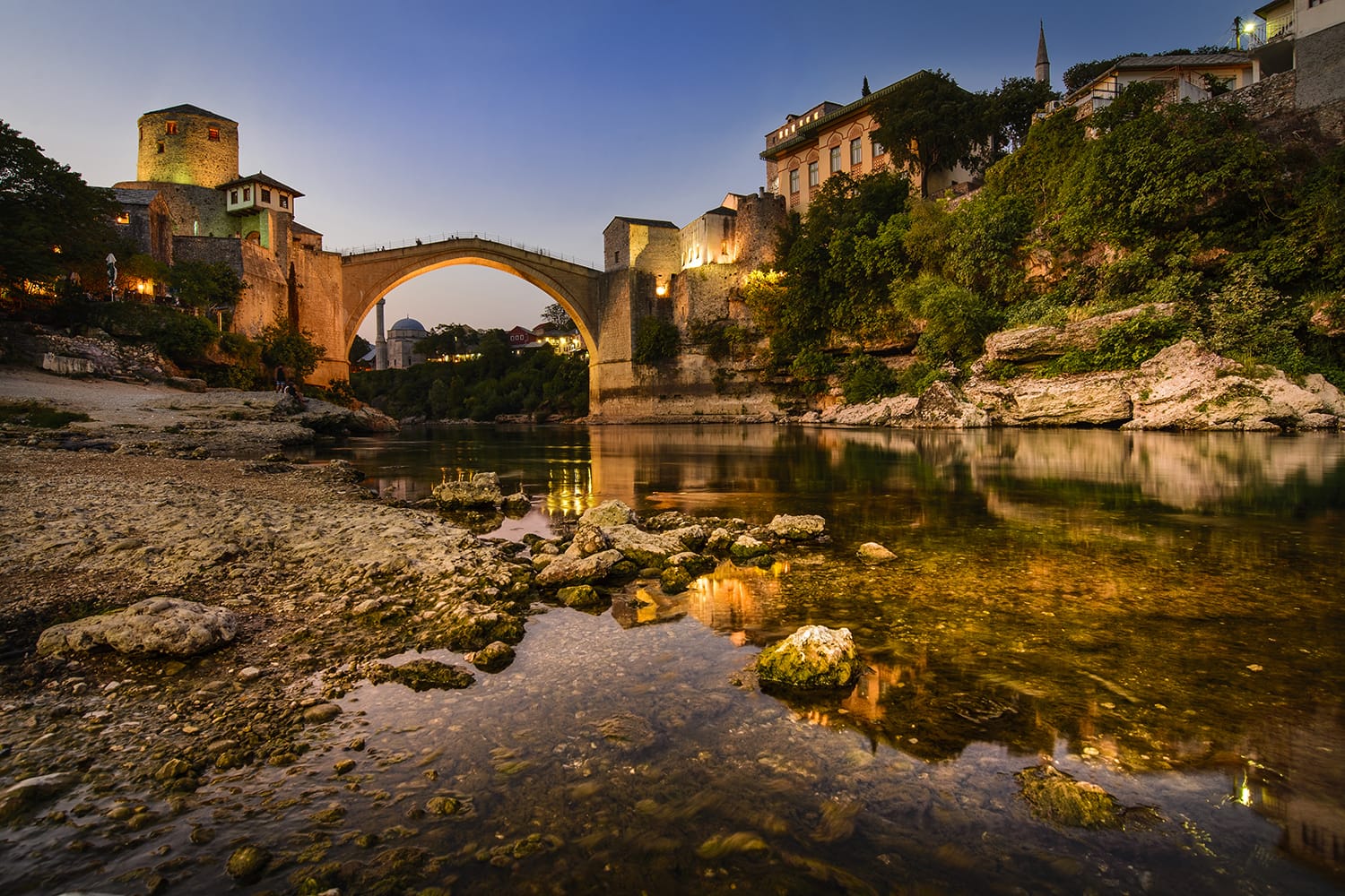 Sunset over the Stari Most, Mostar, Bosnia-Hercegovina