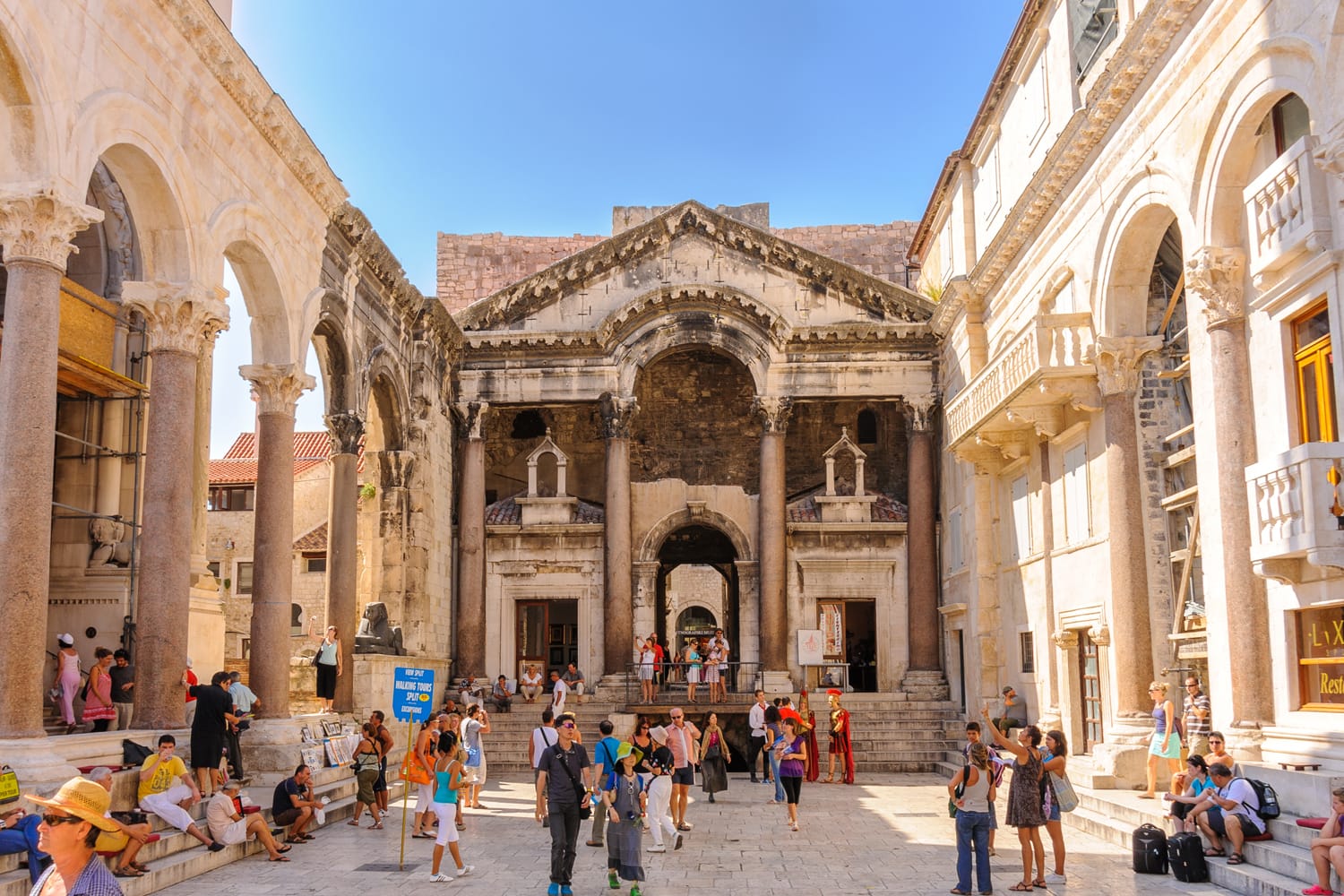 Prothyron and Peristyle at the Diocletian Palace at Split, Croatia
