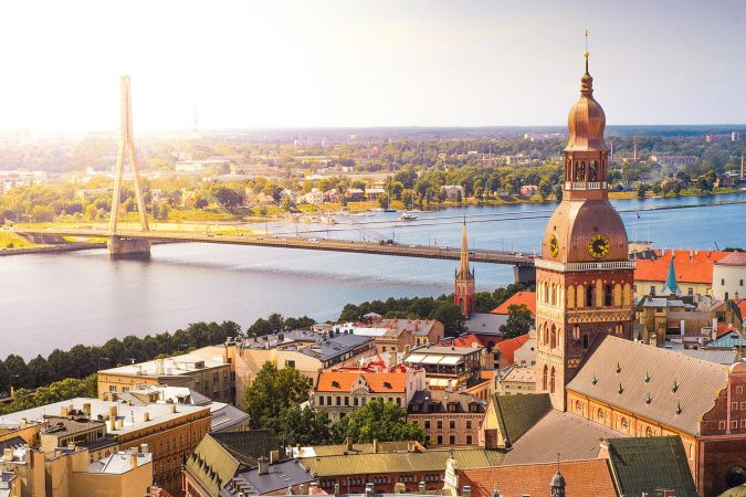 View of Old Riga from the St. Peter's Church, Riga, Latvia