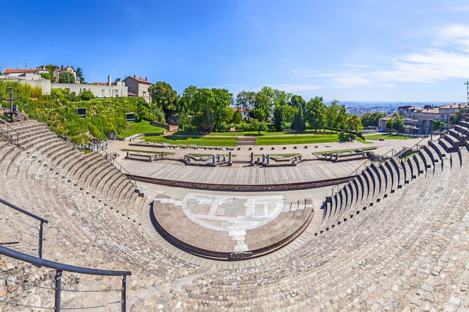 Amphitheater of the Three Gauls in Fourviere above Lyon France