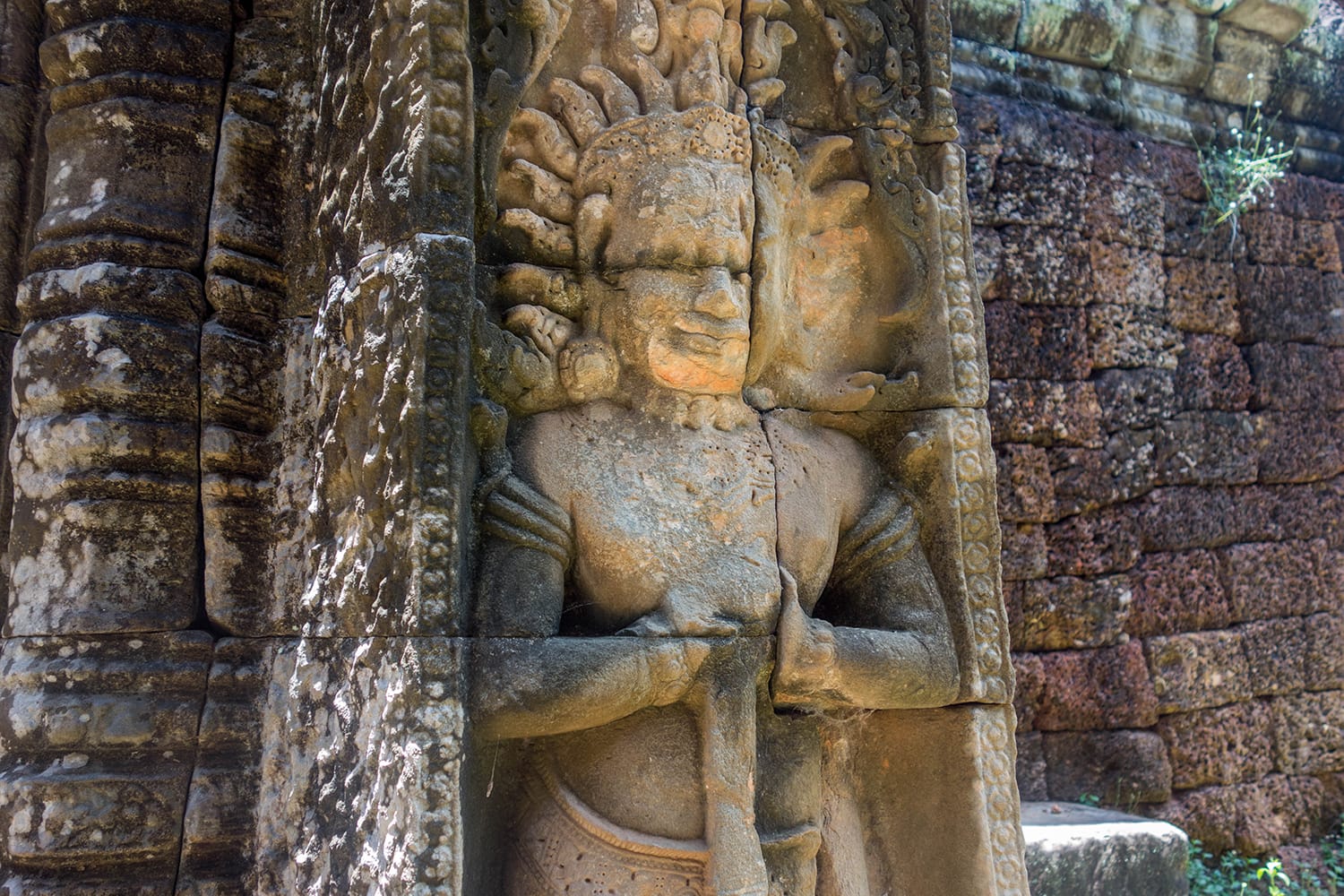 Relief at Angkor Wat in Cambodia