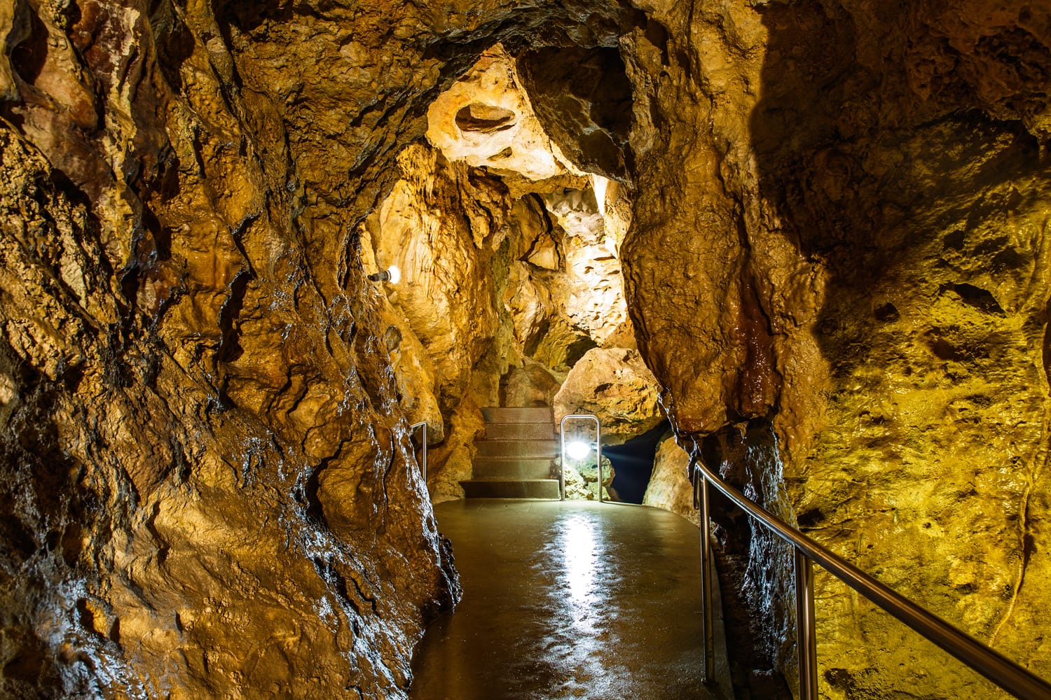 Photo of limestone cave system under Budapest, Hungary