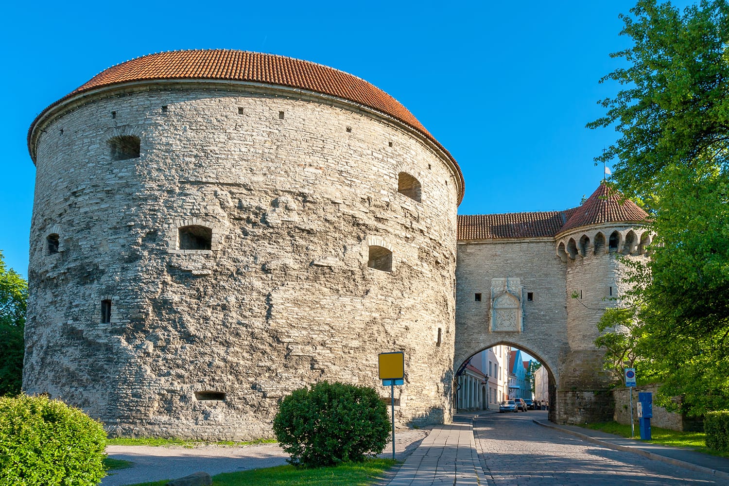 Great Coastal Gate and Fat Margaret tower. Tallinn, Estonia