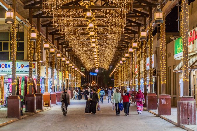 Shopping alley at the central Souq Al Mubarakiya in Kuwait City
