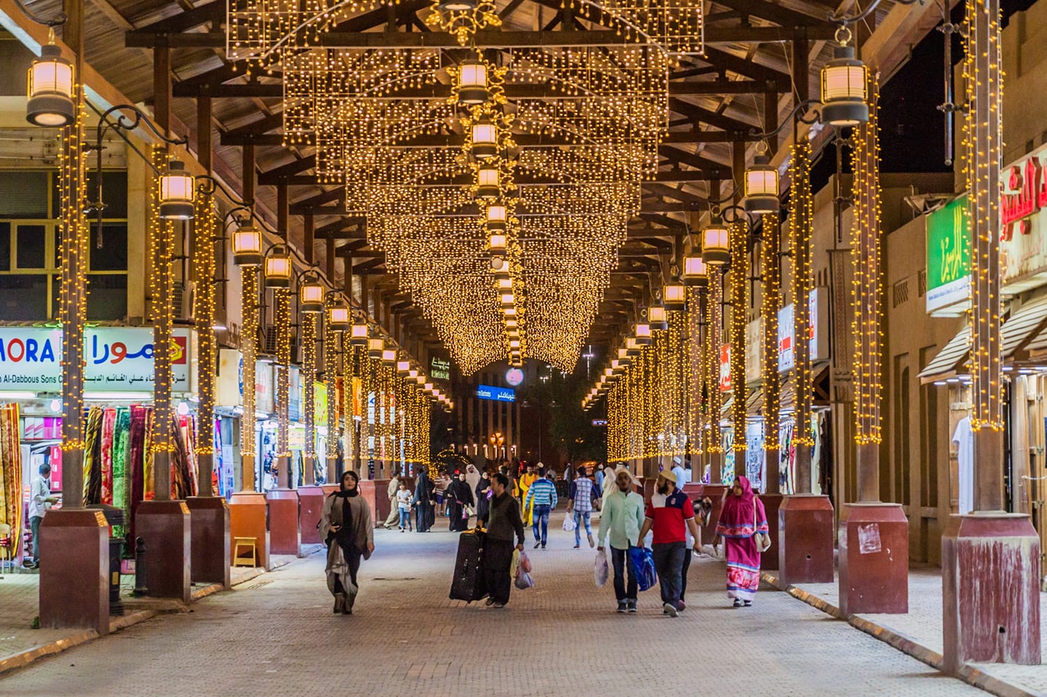 Shopping alley at the central Souq Al Mubarakiya in Kuwait City