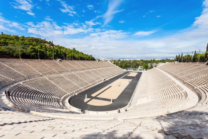 The Panathenaic Stadium also known as Kallimarmaro is a multi purpose stadium in Athens, Greece