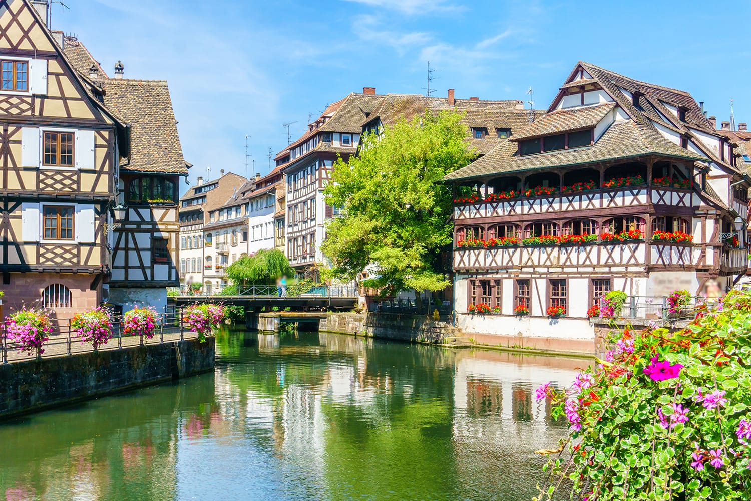 Traditional colorful houses in La Petite France, Strasbourg, Alsace, France