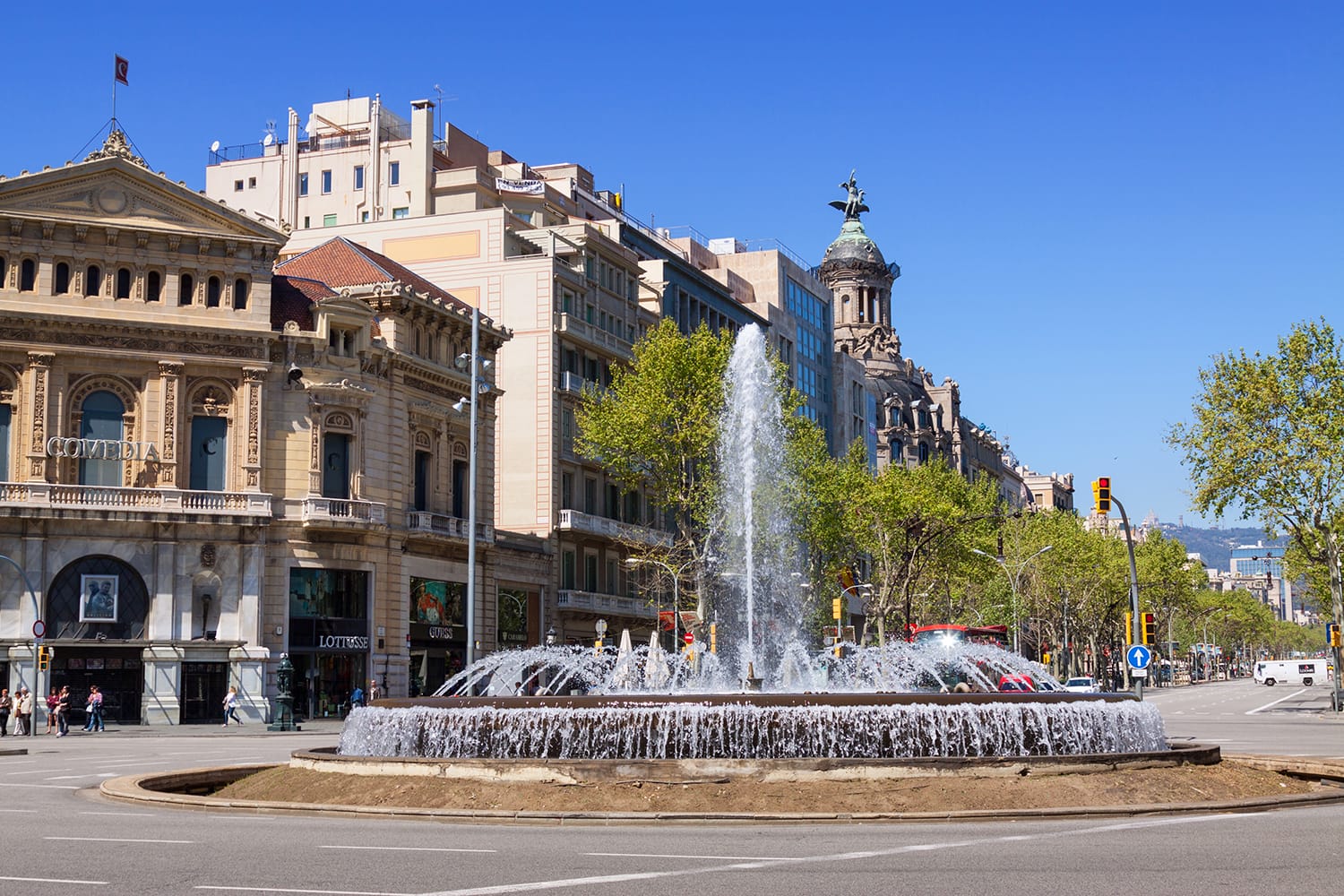 Passeig de Gracia in Barcelona, Spain
