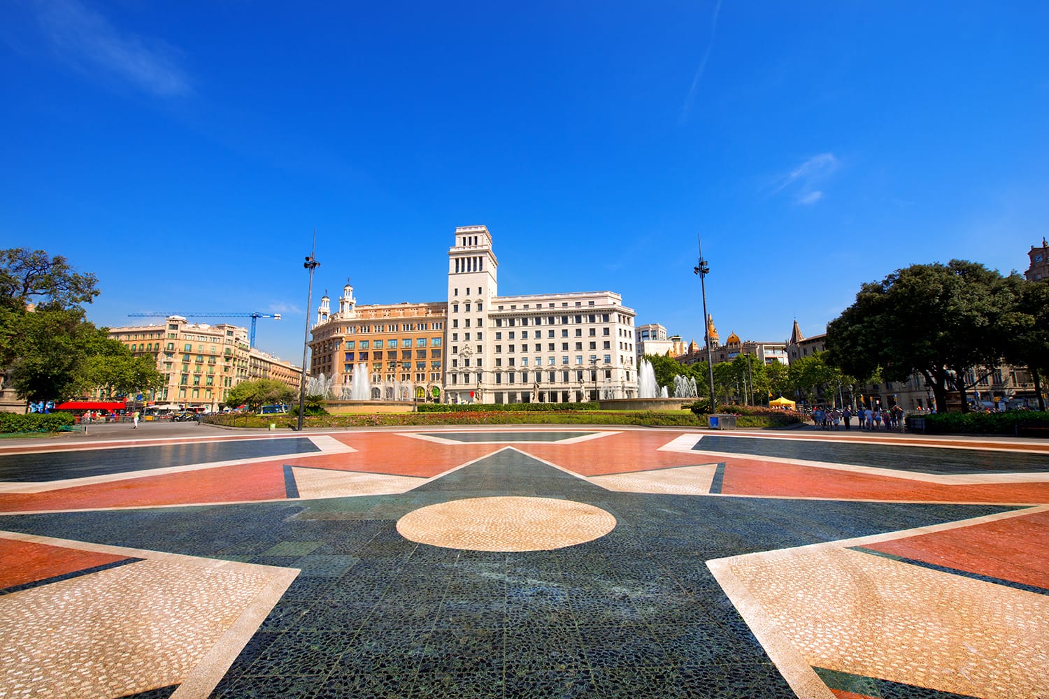 Placa de Catalunya in Barcelona, Spain
