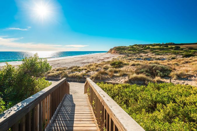 Port Willunga Beach view on a day, South Australia