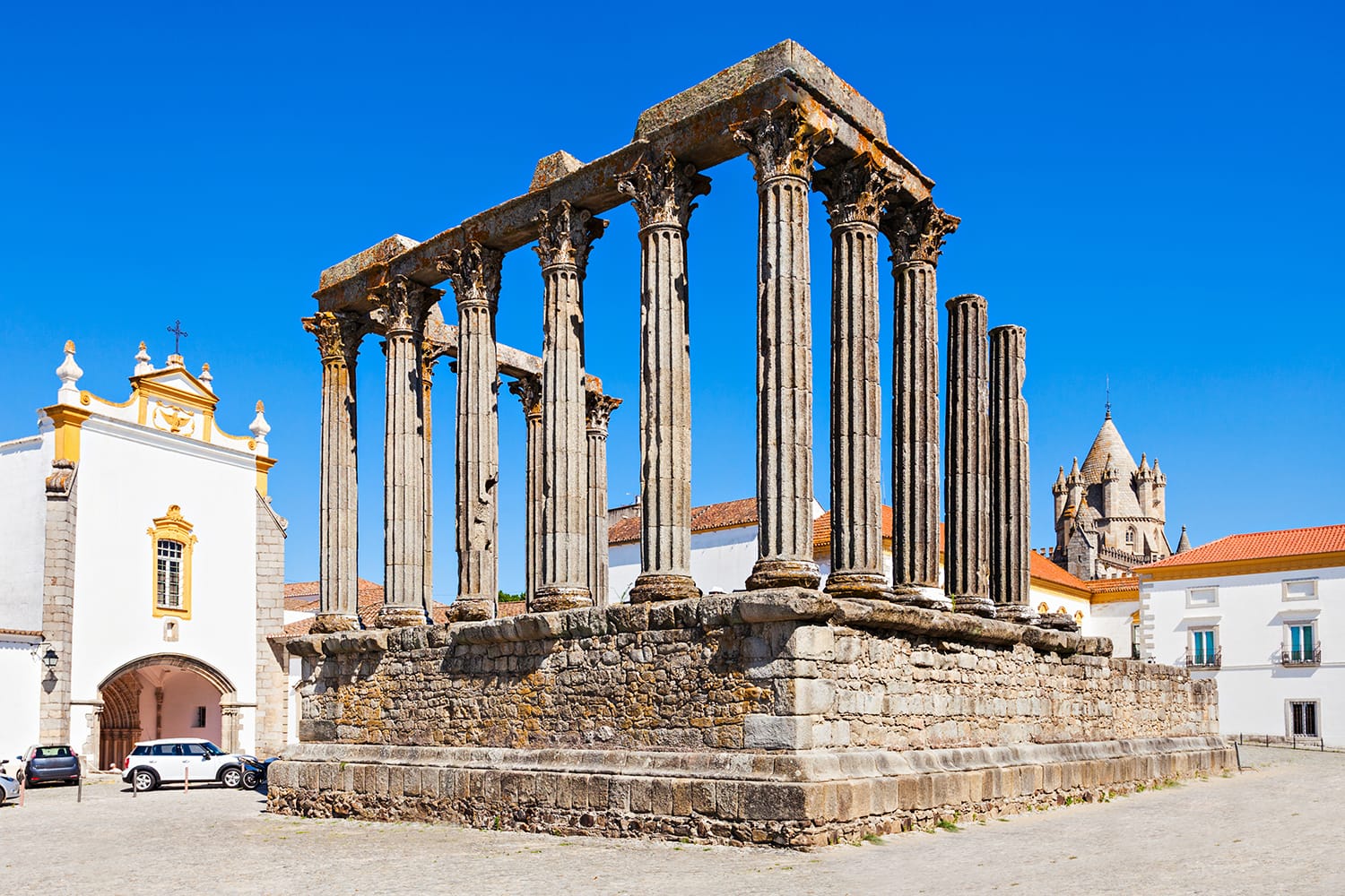 The Roman Temple of Evora (Templo romano de Evora), also referred to as the Templo de Diana is an ancient temple in the Portuguese city of Evora