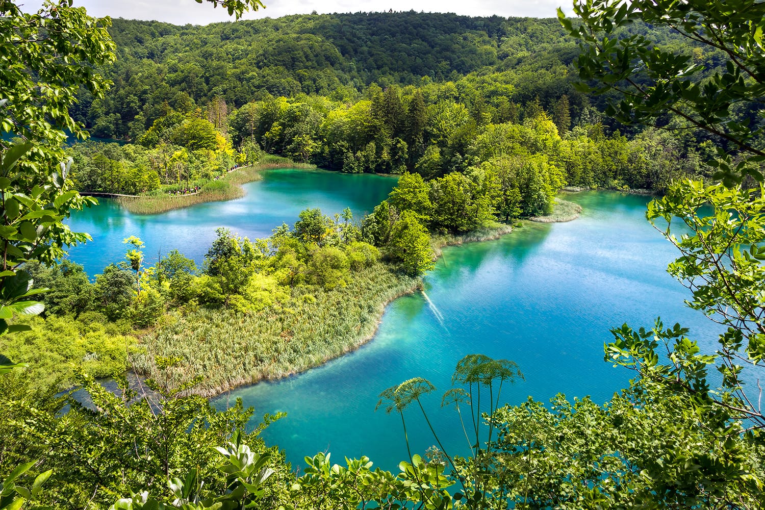 Breathtaking view of the Plitvice Lakes National Park in Croatia