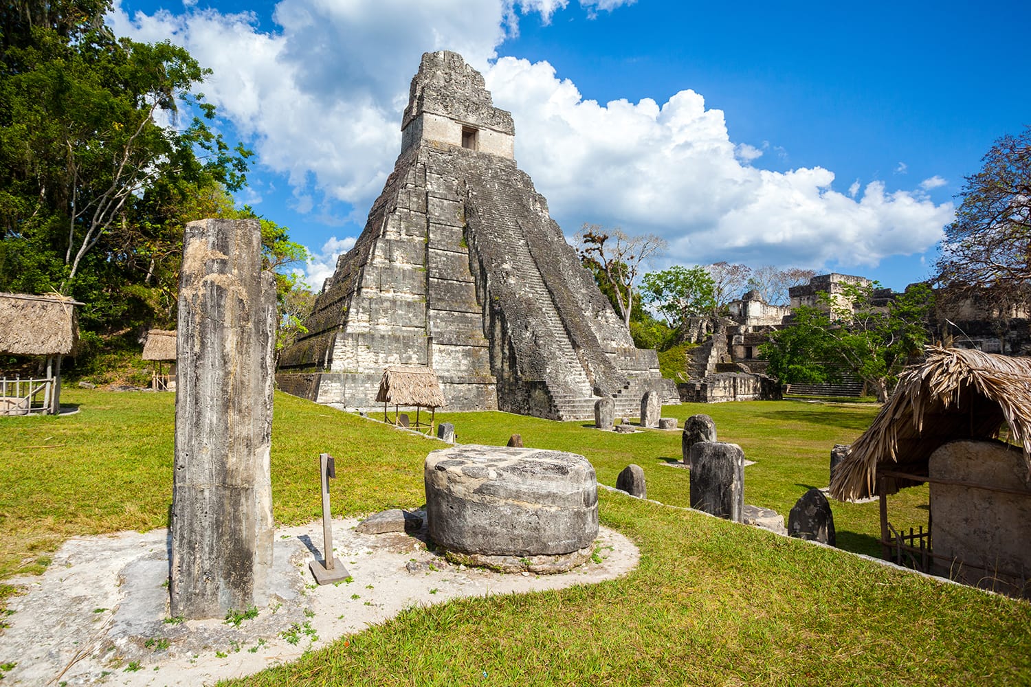 Temple I, El Gran Jaguar one of the mayor structures at Tikal, Guatemala. This structure is a funerary temple located on the Great Plaza.