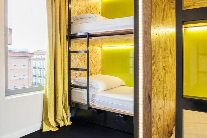 Dorm room at Bastardo Hostel in Madrid
