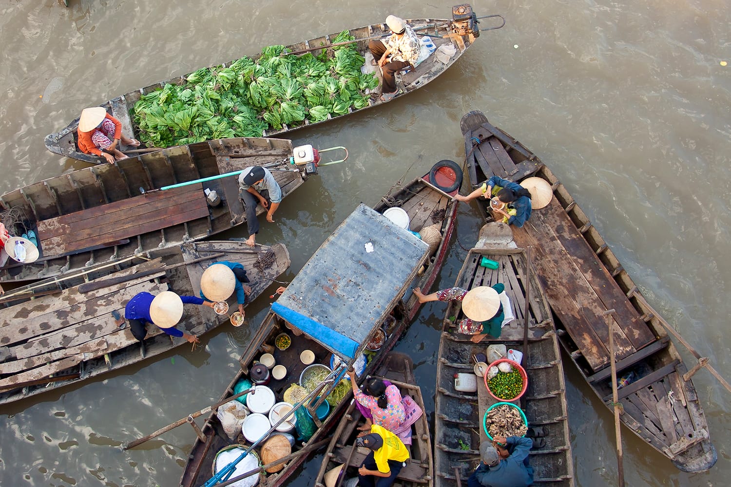 Mekong Floating Market in Vietnam