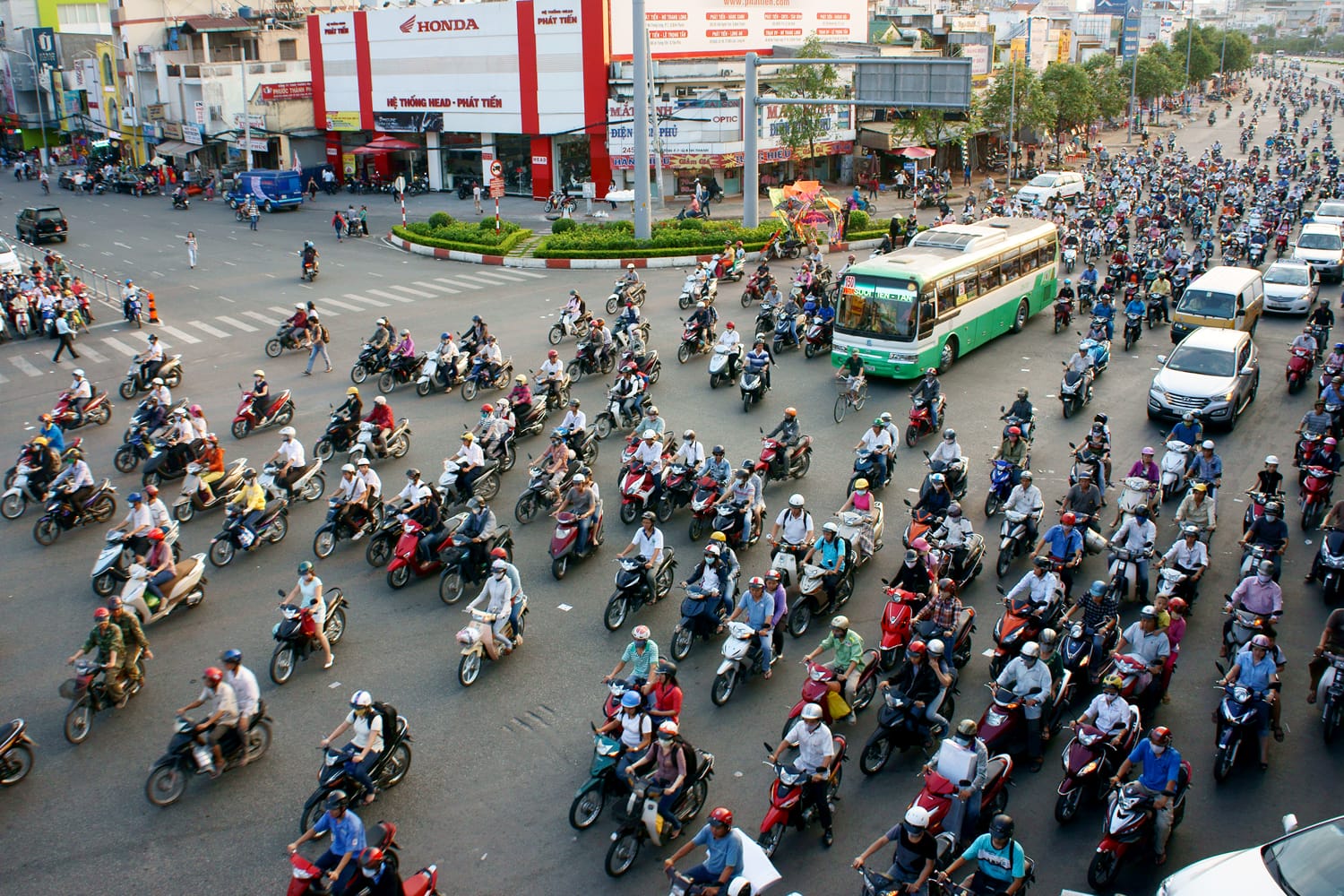 Traffic jam in Ho Chi Minh City, Vietnam