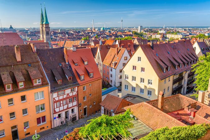 Aerial view of Nuremberg, Germany