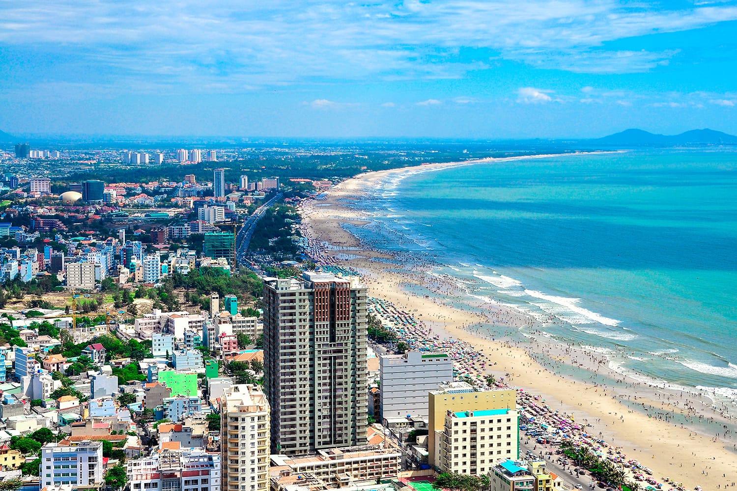 Vung Tau city and coast, Vietnam. Vung Tau is a famous coastal city in the South of Vietnam