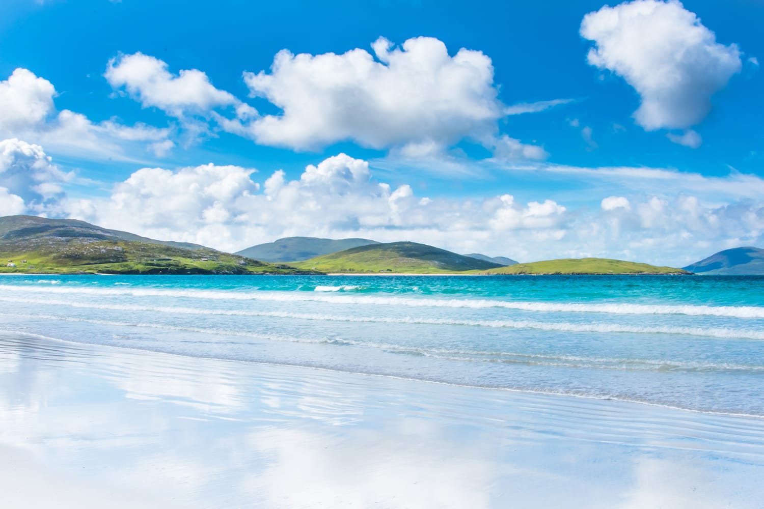 Beach on Isle of Harris in Scotland, UK