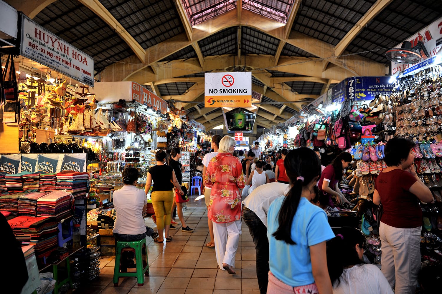Ben Thanh biggest market in the center of Ho Chi Minh City. Vietnam